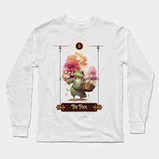 "The Fool" Frog Tarot Card Long Sleeve T-Shirt